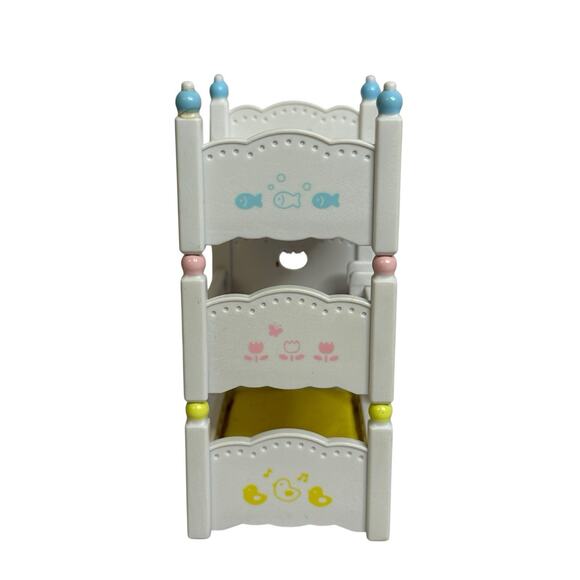 Calico Critters Triple Baby Bunk Beds Doll Toy Mini - Picture 1 of 9